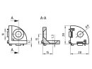 Corner connector 30 B-type groove 8 shape. square with...