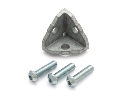 Corner connector 40 I-type slot 8 incl. Mounting kit