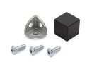 Corner angle 20 I-type groove 5 incl. Mounting kit and cover square