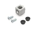 Cube connector 2D 20 I-type groove 5 incl. Fastening set and cover caps