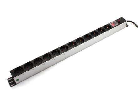 Intellinet 19 inch 12-way power strip with overvoltage protection 1.6m