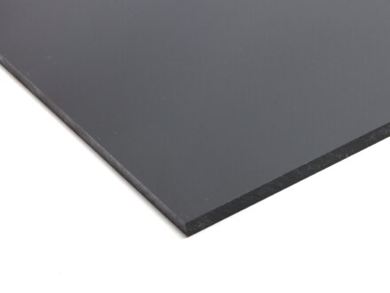 PVC plaat zwart, dikte 2mm, snit - lengte en breedte selecteerbaar