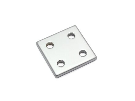 Connector plate aluminum 40x40 plated anodized