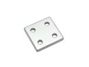 Connector plate aluminum 40x40 plated anodized