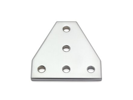 Connector plate - T - aluminum plated 60x60