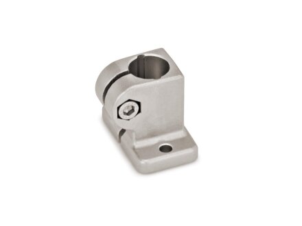 Stainless steel foot clamp connector with 2 mounting holes GN162.3-B20-2-NI