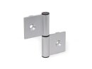Detachable hinges, for aluminum profiles, with guide bar...