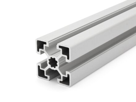 Aluminiumprofil 45x45 L B-Typ Nut 10 leicht silber eloxiert Alu Profil - Standardlänge  800mm