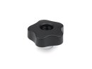 Star knobs with protruding steel bushing GN5337.1-40-M8-D