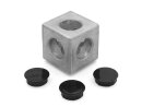 Cube connecteur 45 de la rainure 10 de type B, cube 3D + 3 bouchons