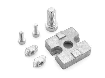 T-connection plate Sapla 45 B-type groove 10 with mounting kit