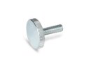 Flat knurled screws steel, zinc plated GN653-M4-12-ZB