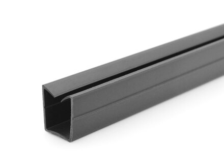 Afdek- &randprofiel zwart B-type sleuf 10, lengte 0,5 meter