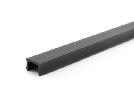 Profilo di copertura nero asola 10 tipo B, lunghezza 0,5 metri