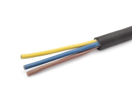 Rubberen kabel H07RN-F 3G 1.5qmm - lengte naar keuze