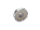 STAINLESS STEEL HOLDING MAGNET, DISC SHAPE WITH HOLE - NEW
