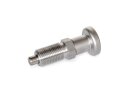 Stainless steel indexing bolt material no. 14401 A4 with...