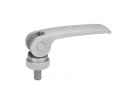 Stainless steel eccentric clamp, rigid or reinforced...
