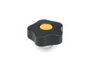 Star knobs with protruding steel bushing with cap - Star...