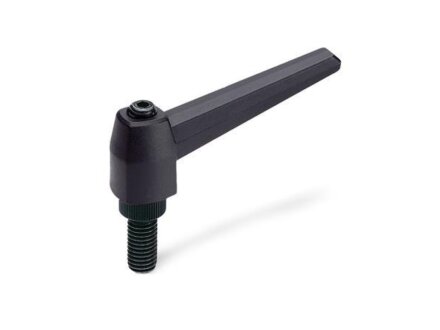 Adjustable clamping lever plastic socket steel GN500 - Adjustable clamping lever plastic with screw steel