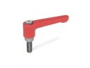 adjustable clamping lever stainless steel, straight,...