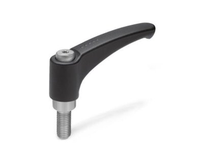 Adjustable clamping lever zinc die-cast bush stainless steel GN602.1 - Adjustable clamping lever zinc die-cast screw stainless steel GN602.1