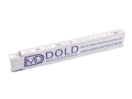 Folding ruler with angle impression with engraving "Dold Mechatronik"