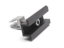 Middle clamp with click system (black, anodized)