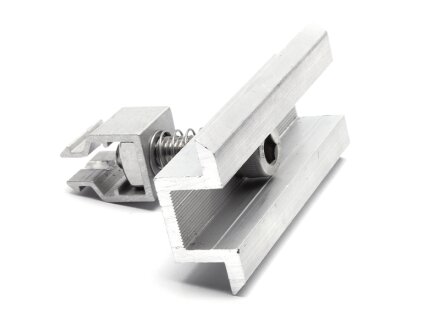 Middle clamp with click system (silver, untreated)