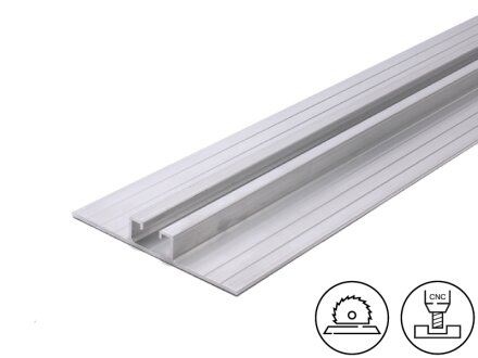 Aluminum Profile 90x13,5 SOLAR-Type Groove , 0,65kg/m, Customized Cutting 50 to 6000mm