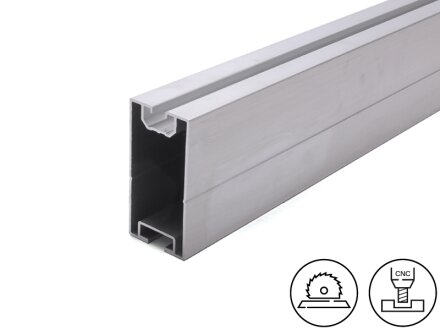 Profilo in alluminio 80x40 SOLAR tipo con scanalatura , 1,25kg/m, taglio da 50 a 6000mm