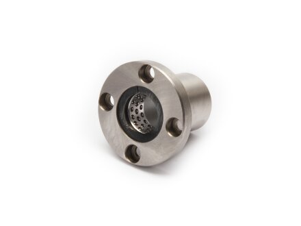 Shaft bearing / shaft bearing 12mm STF12 with round flange for linear and rotary movement