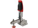 Horizontal toggle clamp with open arm and horizontal base...