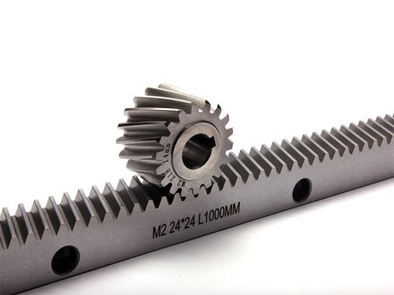 Precision gear rack with helical teeth, hardened and ground Q6