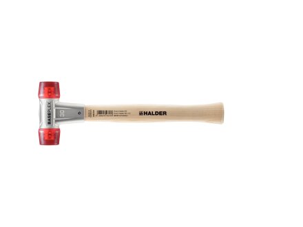 BASEPLEX soft-face mallet with zinc die cast housing and wooden handle, Ø 30, Cellulose acetate