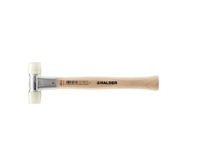 BASEPLEX soft-face mallet with zinc die cast housing and wooden handle, Ø 25, Nylon