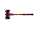 SIMPLEX soft-face mallet with cast steel housing and wooden handle, Ø 80, Rubber composition