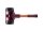 SIMPLEX soft-face mallet with cast iron housing and wooden handle, Ø 80, / steel 230 mm Rubber compostion