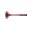 SIMPLEX soft-face mallet with cast steel housing and wooden handle, Ø 50, TPE-mid