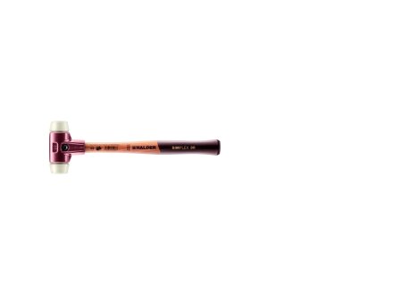 SIMPLEX soft-face mallet with cast steel housing and wooden handle, Ø 30, Nylon