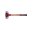 SIMPLEX soft-face mallet with cast steel housing and wooden handle, Ø 50, Soft metal