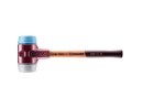 SIMPLEX soft-face mallet with cast steel housing and wooden handle, Ø 80, TPE-mid / TPE-soft
