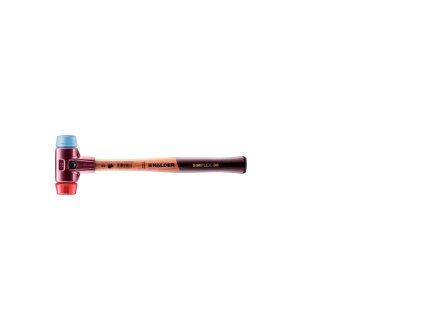 SIMPLEX soft-face mallet with cast steel housing and wooden handle, Ø 30, TPE-soft / Plastic