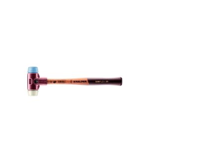 SIMPLEX soft-face mallet with cast steel housing and wooden handle, Ø 30, TPE-soft / Nylon