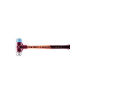 SIMPLEX soft-face mallet with cast steel housing and wooden handle, Ø 30, TPE-soft / Soft Metal