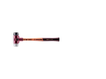 SIMPLEX soft-face mallet with cast steel housing and wooden handle, Ø 30, Rubber composition / TPE-mid