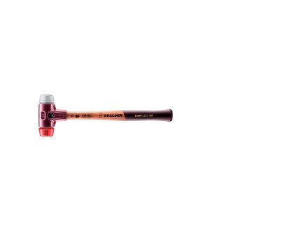 SIMPLEX soft-face mallet with cast steel housing and wooden handle, Ø 30, TPE-mid / Plastic