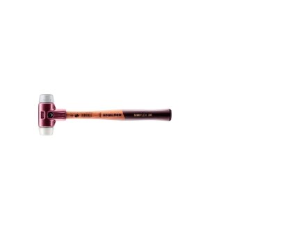 SIMPLEX soft-face mallet with cast steel housing and wooden handle, Ø 30, TPE-mid / Superplastic