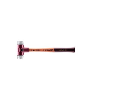 SIMPLEX soft-face mallet with cast steel housing and wooden handle, Ø 30, TPE-mid / Soft Metal