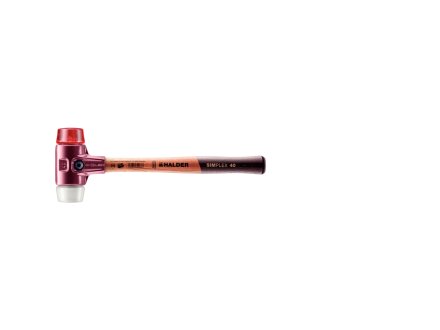 SIMPLEX soft-face mallet with cast steel housing and wooden handle, Ø 40, Plastik / Superplastic